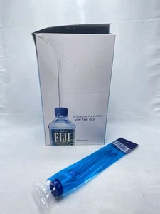 Paquete de 24 pajitas reutilizables de agua Fiji selladas individualmente dentro paquete principal - Imagen 1 de 6