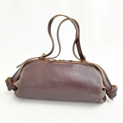 IL BISONTE Bolso Caramelo, Combinación Cuero y Lona Bolso Boston Marrón 5-0309G∞ Foto 1 de 4