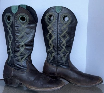 FRYE EE. UU. Cuero Vaquero Occidental Montar Rancho Botas Para Hombres 12 D Amado Mucho Foto 1 de 4