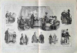 RARO GRABADO EN MADERA ORIGINAL, 1876, NOTAS EN UNA ABEJA ORTOGRÁFICA - Imagen 1 de 1