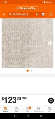 Beige Crocodile Peel and Stick Wallpaper Self Adhesive Vinyl Wall Panel 36 Sq Ft - Image 1 of 4