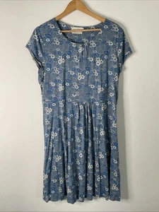 Seasalt Kleid Gr. 20 blau / grau Jersey Freizeit The Carnmoggas Dress Blätter - Bild 1 von 6