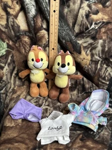 Authentic Disney nuiMOs Plush Chip And Dale Japan Hard Nose Poseable - Picture 1 of 7