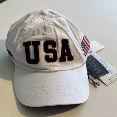 Nuevo Polo Ralph Lauren Ajustable Adulto 2022 Equipo Olímpico de EE. UU. Sombrero Correa Trasera Foto 1 de 4