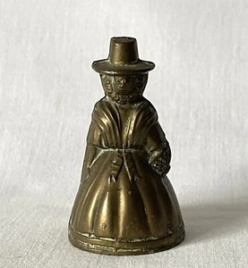 Vintage 5.5cm Tall Brass Metal Elizabethan Lady Bell & Original Clapper #63 - Picture 1 of 10
