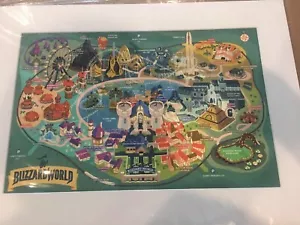 🔥 BLIZZARD WORLD — Sold Out Art Print From Blizzcon 2017 —W/COA & Park Guide 🔥 - Picture 1 of 7