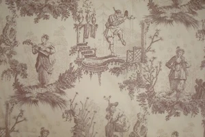 1 de 21 yardas Lewis & Wood Tela Chino Toile Beijing Marrón Cortinas 54"w BTY - Imagen 1 de 8