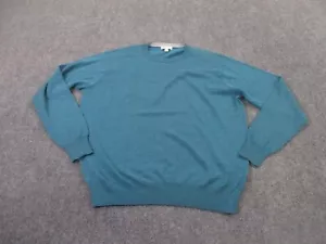 Peter Millar Sweater Mens L Blue Merino Wool Silk Golf Pullover Jumper Business - Picture 1 of 9