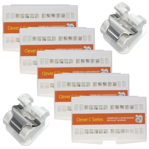 5X Soportes de cerámica de ortodoncia autoligables transparentes Roth 022 345 - Imagen 1 de 14