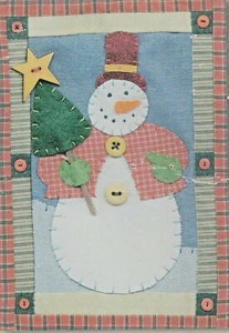 IMPRESSIONEN PATCHWORK SCHNEEMANN GROSSE KUNST FLAGGE kostenloser Versand - Bild 1 von 1