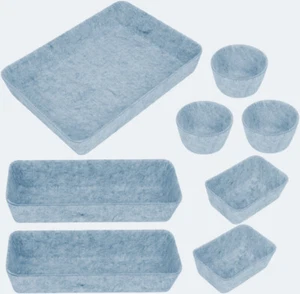4 Größen 8 Stück Filz Schublade Organizer Tabletts, Vielseitige Schubladenteiler Aufbewahrungstablett - Bild 1 von 4