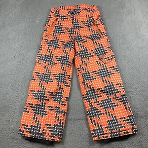 Spyder Ski Pants Kids 12 Orange Geometric Propulsion Snowboarding Snow Boys - Picture 1 of 19