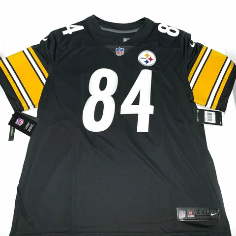 Nike ANTONIO BROWN PITTSBURGH STEELERS BLACK YELLOW Stitched Jersey $150 Cover