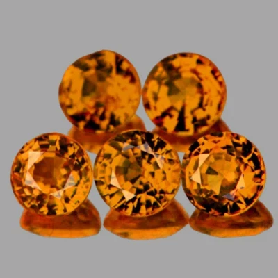 Granate Espesartita Redondo 3,70 mm 5 piezas, {Claridad VVS}, Piedra Preciosa Suelta Natural Foto 1 de 2