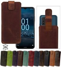 Case for Nokia G100 Case Cover Real Leather Case With