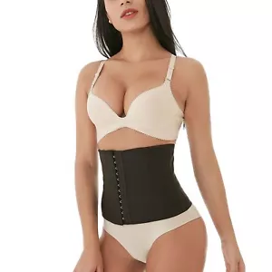 Women's Short Torso Waist Cincher Mid Waist Trainer Corset Firm Under bust Belt - Picture 1 of 7