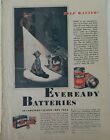 1933 Eveready Batteries Boy Pajamas Flashlight Doghouse Cat Sam Brown Ad