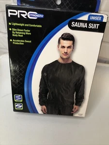 L/XL UNISEX 2-PIECE PVC SAUNA SUIT LIGHTWEIGHT ACCELERATES SWEAT by PRO STRENGTH - Picture 1 of 4