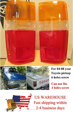 Pair Tail Light Lenses Lens for 84-88 Toyota Pickup & 84-89 4Runner Left & Right - Image 1 of 4