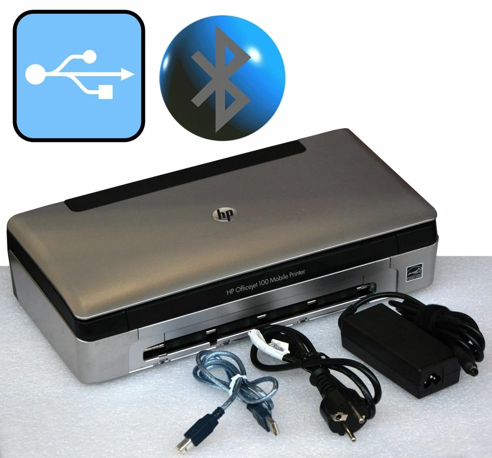 MOBIL! KLEINER DRUCKER HP OFFICEJET 100 USB BATT BLUETOOTH F WINDOWS XP 7 10 11 - Bild 1 von 1