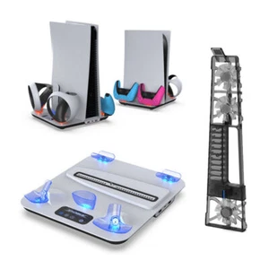 For PS5 Slim PS VR2 Console Charging Base Cooling Fans Headset Stand Accessories - Picture 1 of 13