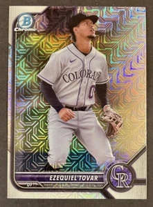 2022 Bowman Chrome Ezequiel Tovar Mojo Refractor #BCP-231 - Picture 1 of 2