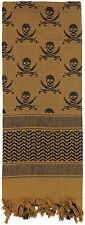 Rothco Skulls Shemagh Tactical Desert Scarf Coyote Brown