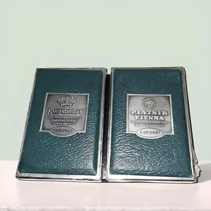 Vtg Kingsbridge Piatnik 2 Decks Playing Cards - Vienna - 24Kt Gold Tipped Rococo - Picture 1 of 11
