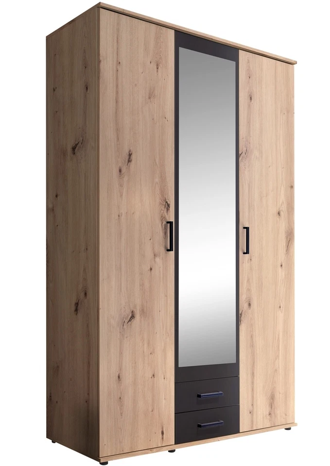 Pol-Power CHICAGO Kleiderschrank - Artisan Eiche/Anthrazit Grau (58-138-U2)