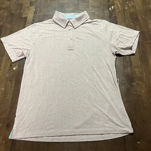 Free Fly Polo Button Up Shirt Mens Small Short Sleeve Performance Bamboo Coral - Picture 1 of 6