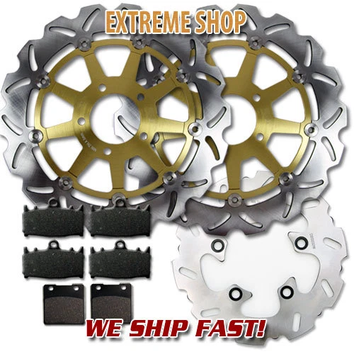 F+R Brake Rotor+Pads for Suzuki GSXR600 (97-03) GSXR750 (00-03) TL1000 S (97-01) - Image 1 of 1