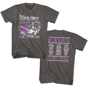 Jimi Hendrix Live Concert Tour 1969 Men's T Shirt - Picture 1 of 5