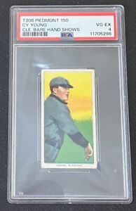 1909 T206 CY YOUNG Cle. Bare Hand ~~ PSA 4 CENTERED VG-EX ~~ Piedmont 150 HOF