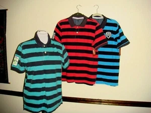 NWT Men's ARIZONA JEAN CO. POLO SHIRT,Striped, Size Xlarge & Large - Picture 1 of 11