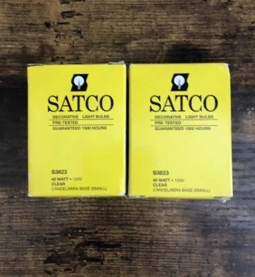 Satco S3823 40W 120V Decorative Clear Globe Light Bulbs - Image 1 of 3