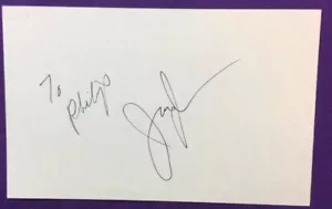 Jack Jones Autograph 5x8 File Card A112 - Picture 1 of 2