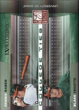 2008 Donruss Elite Extra Edition College Ties Green #33 Raben/Tekotte C25017