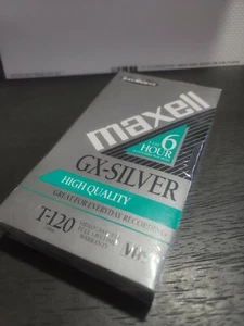 Maxell GX-SILVER T-120 6-Hour VHS Blank Video Tape HIGH QUALITY Sealed - Picture 1 of 3