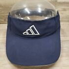 Adidas Mountain Logo Visor Cap Hat Strap Back Blue Nylon