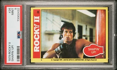 PSA 9 1979 Rocky II #26 Rocky Balboa Rookie Card Sylvester Stallone Topps Mint - Image 1 of 2
