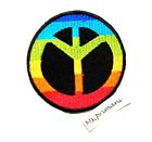 Rainbow Peace Sign Embroidered Iron Sew On Patch T Shirt Gay Pride Flag Badge