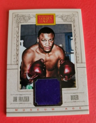 JOE FRAZIER WORN BOXING RELIC SWATCH CARD 2013 PANINI GOLDEN AGE TRUNKS GLOVES - Image 1 of 2