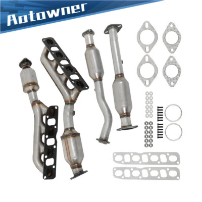 For Nissan Titan 5.6L 2004-2015 4pcs Manifold Catalytic Converters Front & Rear - Image 1 of 4