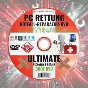 PC Rettung NOTFALL REPARATUR DVD für Windows Recovery & Repair XP 7 8 10 11 - Bild 1 von 1