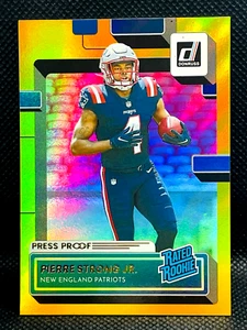 2022 Panini Donruss  PIERRE STRONG JR RC #341 Gold Holo Press Proof Rated Rookie - Picture 1 of 2