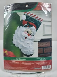 Kit de Medias de Fieltro Bucilla 84648 ~ Jolly St Nick ~ 18 Pulgadas 2015 Vacaciones Navidad - Imagen 1 de 7