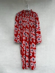 💥 NEVER FULLY DRESS FLORAL MARIMekko Style Smocked MIDI Long 10 S - Picture 1 of 4