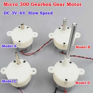 300 Gear Motor DC 3V-6V Slow Speed Mini Gearbox Speed Reducer Threaded Shaft - Picture 1 of 18