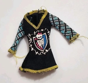 MONSTER HIGH TOP SHIRT ONLY FRANKIE STEIN GHOUL SPIRIT BLUE PLAID DOLL CLOTHES - Picture 1 of 2