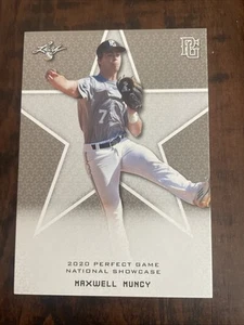 MAXWELL MUNCY 2020 "1ST EVER PRINTED" LEAF PERFECT GAME ROOKIE CARD #74! MINT! - Picture 1 of 2